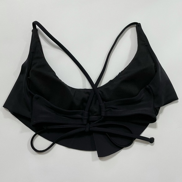 Black Ruffle Bikini Top - Picture 3 of 5